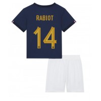 Frankrike Adrien Rabiot #14 Replika babykläder Hemmaställ Barn VM 2022 Kortärmad (+ korta byxor)
